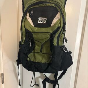 Coleman Max Green and Black Backpack 14L EUC